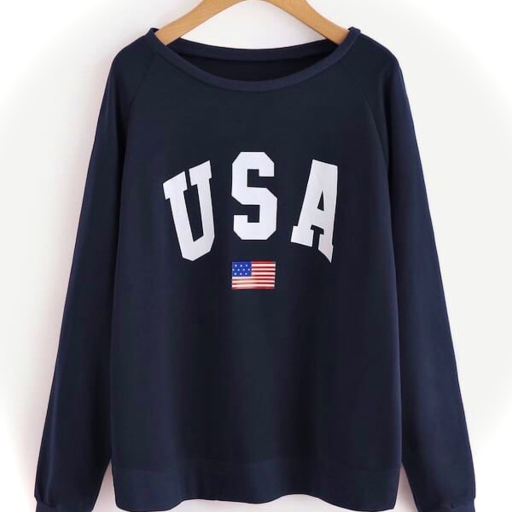 USA crewneck/scoopneck